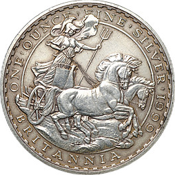 Монета 2 фунта 1999 Стоящая Британия Великобритания