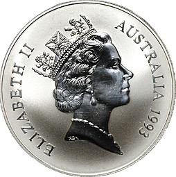 Монета 1 доллар 1993 Кенгуру Австралия