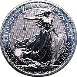 Монета 2 фунта 2022 Стоящая Британия Великобритания