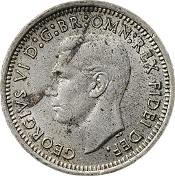 Монета 3 пенса 1951 PL - Лондон Австралия