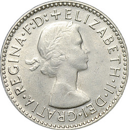 Монета 3 пенса 1962 Австралия