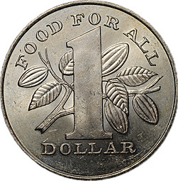 Монета 1 доллар 1979 Продовольственная программа - ФАО Тринидад и Тобаго