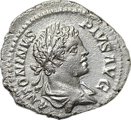 Монета Денарий 201-206 Каракалла (188-217) Фелиситас Римская Империя