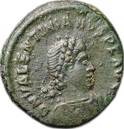 Монета Фоллис Валентиниан II (375-392) Римская Империя