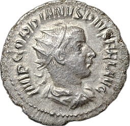 Монета Антонианиан 241-243 Гордиан III (238-244) Геракл Римская Империя