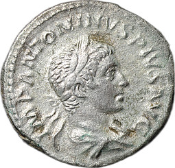 Монета Денарий 220-221 Элагабал (218-222) Либертас Римская Империя