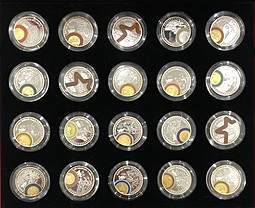Коллекция 70 лет со дня Великой Победы 2014 Серебро 20 медалей Императорский монетный двор
