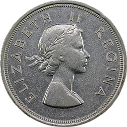 Монета 5 шиллингов 1953 ЮАР