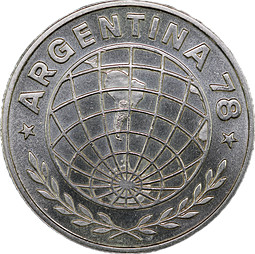 Монета 3000 песо 1978 Чемпионат мира по футболу, Аргентина 1978 Аргентина
