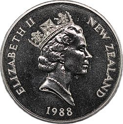Монета 1 доллар 1988 Желтоглазый пингвин Новая Зеландия