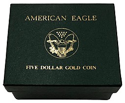 Монета 5 долларов 1995 Американский золотой орёл (шагающая свобода) США