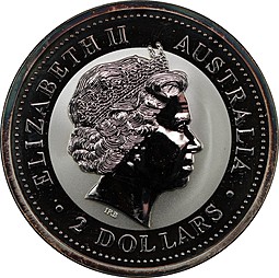 Монета 2 доллара 2000 Австралийская Кукабара Австралия