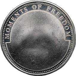 Монета 10 долларов 2001 без тампопечати Либерия