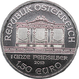 Монета 1,5 евро 2013 Венская филармония (филармоникер) Австрия