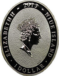 Монета 1 доллар 2013 Рождённый в год змеи Ниуэ
