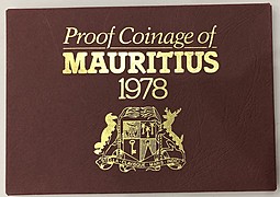 Годовой набор монет 1978 1, 2, 5, 10 центов 1/4, 1/2, 1 рупия 1978 PROOF Маврикий