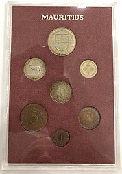 Годовой набор монет 1978 1, 2, 5, 10 центов 1/4, 1/2, 1 рупия 1978 PROOF Маврикий