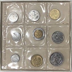 Годовой набор монет 1,2,5,10,20,50,100,200,500 лир 1982 Сан-Марино
