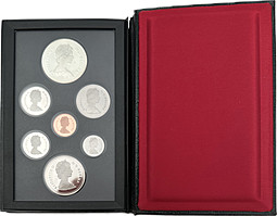 Годовой набор монет 1, 5, 10, 25, 50 центов, 1+1 доллар 1986 PROOF Канада 