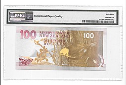 Банкнота 100 долларов 1992 слаб PMG 68 Новая Зеландия