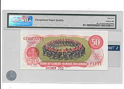 Банкнота 50 долларов 1975 Образец HA 0000000 слаб PMG 55 Канада