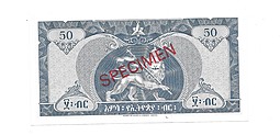 Банкнота 50 долларов 1966 Образец А000000 Эфиопия