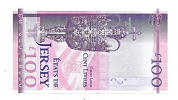 Банкнота 100 фунтов 2012 60 лет правления королевы Елизаветы Джерси