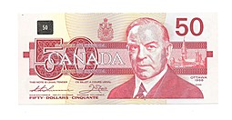 Банкнота 50 долларов 1988 Канада