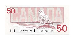 Банкнота 50 долларов 1988 Канада