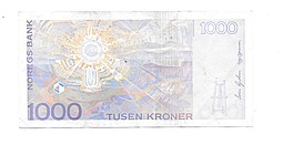 Банкнота 1000 крон 2001 Норвегия