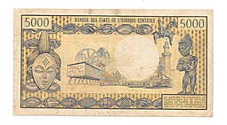 Банкнота 5000 франков 1974-1978 Габон