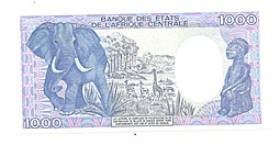 Банкнота 1000 франков 1990 Центрально-Африканская республика (ЦАР)