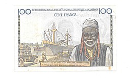 Банкнота 100 франков 1957 Камерун