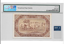 Банкнота 100 франков 1960 Стадо слаб PMG 45 Мали