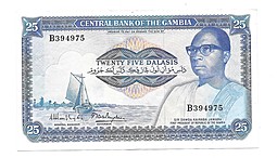 Банкнота 25 даласи 1971-1990 Гамбия