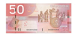 Банкнота 50 долларов 2004 Канада