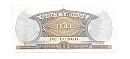 Банкнота 100 франков 1964 Конго