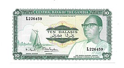 Банкнота 10 даласи 1987-1990 Гамбия