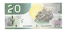 Банкнота 20 долларов 2004 Канада