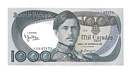 Банкнота 1000 эскудо 1981 Португалия