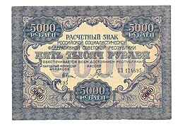 Банкнота 5000 рублей 1919 Гаврилов