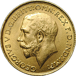 Монета 1 соверен (фунт) 1925 Великобритания