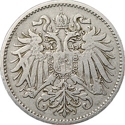 Монета 10 геллеров 1894 Австро-Венгрия