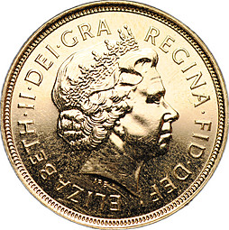 Монета 1 соверен (фунт) 2006 Великобритания