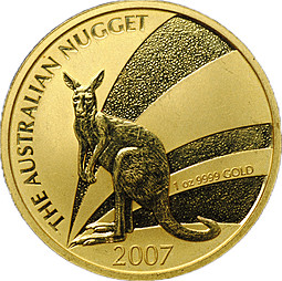 Монета 100 долларов 2007 Австралийский самородок - Кенгуру Австралия