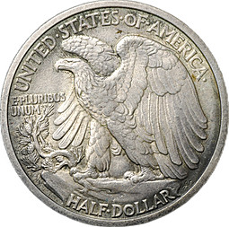 Монета 1/2 доллара 1917 США