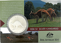 Монета 1 доллар 1998 C Кенгуру Австралия