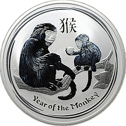 Монета 1 доллар 2016 Год обезьяны Лунар II Австралия