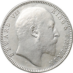 Монета 1 рупия 1908 Индия - Британская