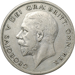 Монета 1/2 кроны 1929 Великобритания